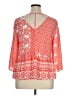 Collective Concepts 100% Polyester Orange 3/4 Sleeve Blouse Size XL - photo 2