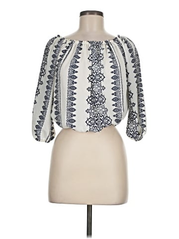 Papaya 3/4 Sleeve Blouse (view 1)