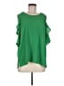 Umgee 100% Polyester Green Short Sleeve Blouse Size M - photo 1
