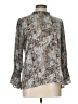 Veronica M. 100% Polyester Metallic Gray 3/4 Sleeve Blouse Size L - photo 1