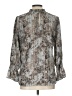 Veronica M. 100% Polyester Metallic Gray 3/4 Sleeve Blouse Size L - photo 2