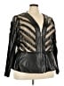 Ashley Stewart 100% Polyester Stripes Black Jacket Size 26 - photo 1