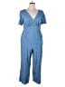Old Navy 100% Cotton Solid Blue Jumpsuit Size XL - photo 1