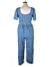Old Navy 100% Cotton Solid Blue Jumpsuit Size XL - photo 2