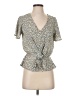 Sienna Sky 100% Polyester Yellow Short Sleeve Blouse Size XS - photo 1