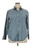 L.L.Bean Checkered-gingham Blue Long Sleeve Button-Down Shirt Size 20 - photo 1