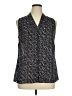 Nic + Zoe 100% Polyester Blue Sleeveless Blouse Size XL - photo 1