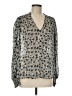 Aqua Silver Long Sleeve Blouse Size M - photo 1