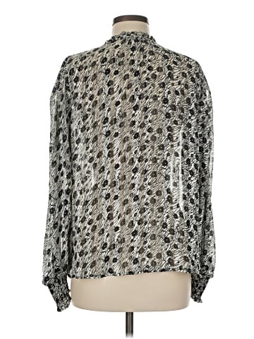 Aqua Long Sleeve Blouse (view 2)