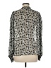 Aqua Silver Long Sleeve Blouse Size M - photo 2