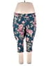 Torrid Floral Blue Active Pants Size 4X Plus (4) - photo 1
