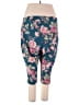 Torrid Floral Blue Active Pants Size 4X Plus (4) - photo 2