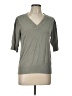 DKNY Gray 3/4 Sleeve Top Size L - photo 1