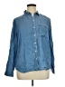 BeachLunchLounge 100% Lyocell Blue Long Sleeve Button-Down Shirt Size XL - photo 1