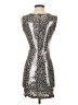 Aqua Animal Print Silver Cocktail Dress Size XS - photo 2