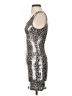 Aqua Animal Print Silver Cocktail Dress Size XS - photo 5