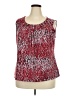 Kasper Red Sleeveless Blouse Size 2X - photo 1