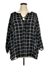 Faded Glory 100% Polyester Black 3/4 Sleeve Blouse Size 4X - photo 1