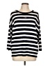 Elle Stripes Blue Pullover Sweater Size L - photo 1