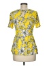 Beige by ECI Yellow Short Sleeve Top Size M - photo 2