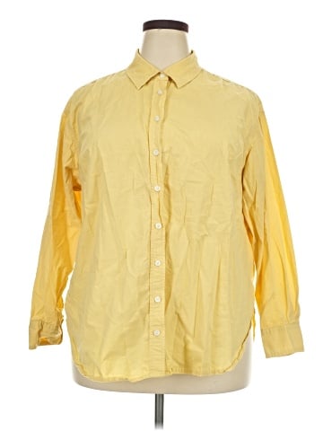 Universal Thread 3/4 Sleeve Button-Down Shirt (view 1)