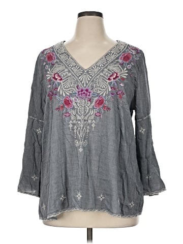 Johnny Was 3/4 Sleeve Blouse (view 1)