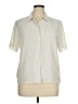 Leslie Fay 100% Polyester Ivory Short Sleeve Blouse Size 16 (petite) - photo 1