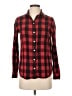 Old Navy 100% Cotton Plaid Red Long Sleeve Button-Down Shirt Size S - photo 1