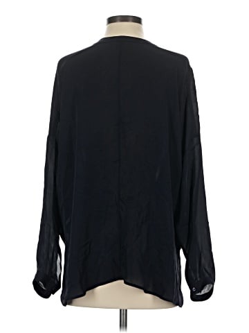 Vince. Long Sleeve Silk Top (view 2)