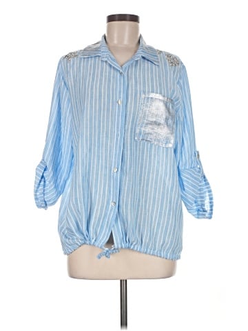 Three Stars 3/4 Sleeve Button-Down Shirt (view 1)