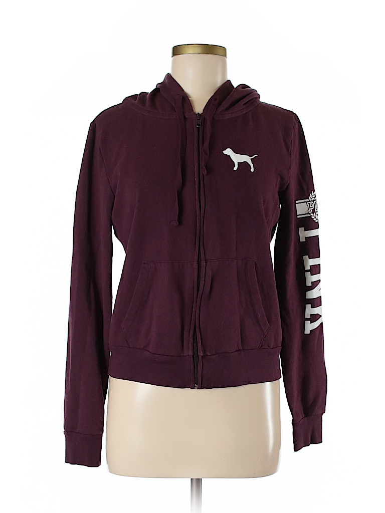 victoria secret pink burgundy hoodie