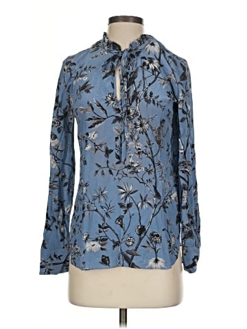 J.Crew Collection Long Sleeve Silk Top (view 1)