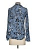 J.Crew Collection 100% Silk Blue Long Sleeve Silk Top Size 4 - photo 2