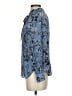 J.Crew Collection 100% Silk Blue Long Sleeve Silk Top Size 4 - photo 5