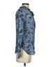J.Crew Collection 100% Silk Blue Long Sleeve Silk Top Size 4 - photo 4