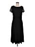 Perceptions Solid Black Cocktail Dress Size M - photo 1