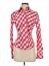 Faconnable 100% Cotton Checkered-gingham Red Long Sleeve Blouse Size XS - photo 1