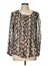 Greylin 100% Viscose Gray Long Sleeve Blouse Size L - photo 1