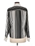 Como 100% Polyester Stripes Black Long Sleeve Blouse Size M - photo 2