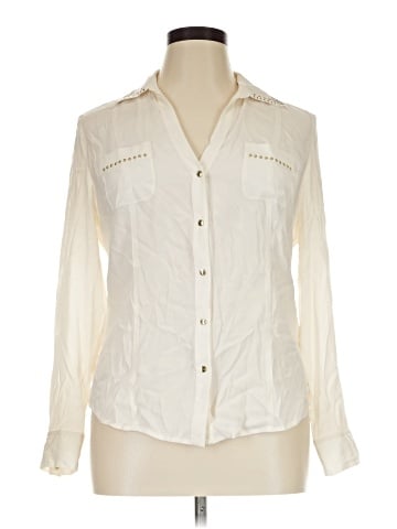 Cache Long Sleeve Silk Top (view 1)