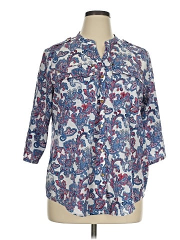 Charter Club 3/4 Sleeve Button-Down Shirt (view 1)