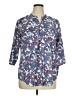 Charter Club Paisley Blue 3/4 Sleeve Button-Down Shirt Size XL - photo 1