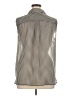 Covington 100% Polyester Houndstooth Silver Sleeveless Blouse Size XL - photo 2