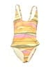 PrAna Stripes Yellow One Piece Swimsuit Size M - photo 1