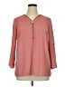 rue21 100% Polyester Pink Long Sleeve Blouse Size XL - photo 1