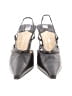 Chanel 100% Leather Gray Slingback Heels Size EU 35 1/2 - photo 2