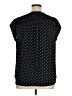 Daniel Rainn 100% Polyester Polka Dots Black Short Sleeve Blouse Size XL - photo 2