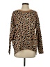 Joseph A. Animal Print Brown Pullover Sweater Size S - photo 1
