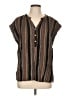 Dylan 100% Cotton Brown Short Sleeve Henley Size L - photo 1