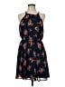 Blue Rain 100% Polyester Floral Blue Casual Dress Size M - photo 1